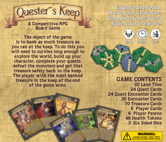 Quester’s Keep box back